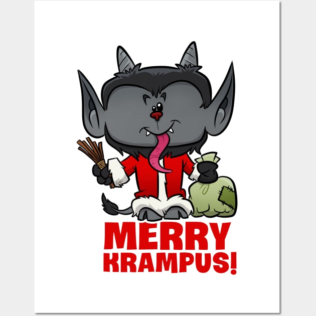 Merry Krampus Wall Art by binarygod